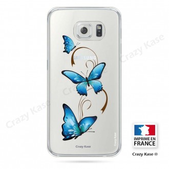 Coque Galaxy S6 Edge souple motif Papillon sur Arabesque - Crazy Kase