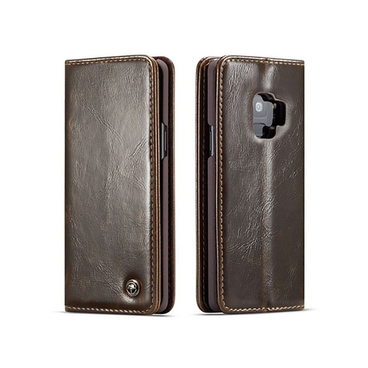 Etui Galaxy S9 porte-cartes marron - CaseMe