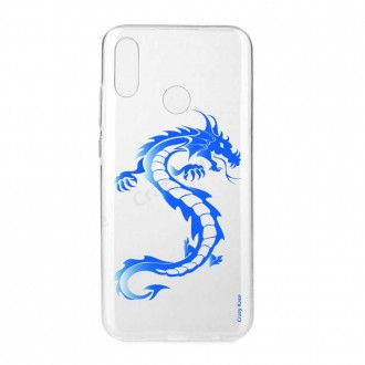 Coque Huawei P Smart 2019 souple Dragon bleu - Crazy Kase