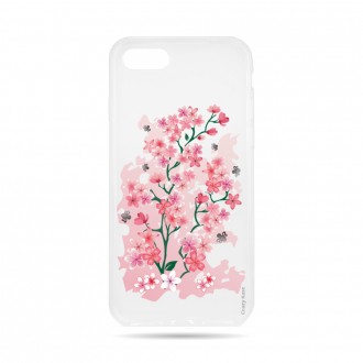 Coque iPhone 8 Transparente souple motif Fleurs de Cerisier - Crazy Kase