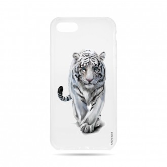 Coque  iPhone 7 / 8 souple Tigre blanc - Crazy Kase