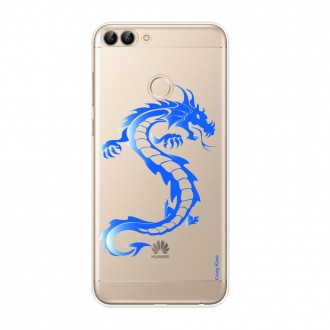 Coque Huawei P Smart souple Dragon bleu - Crazy Kase
