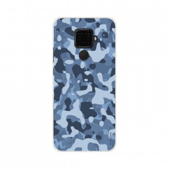 Coque Huawei Mate 30 Lite souple Camouflage militaire bleu Crazy Kase