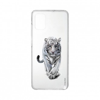 Coque pour Samsung Galaxy A41 souple Tigre blanc Crazy Kase
