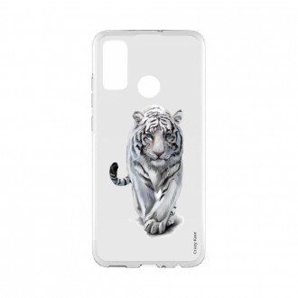 Coque Huawei P Smart 2020 souple Tigre blanc Crazy Kase
