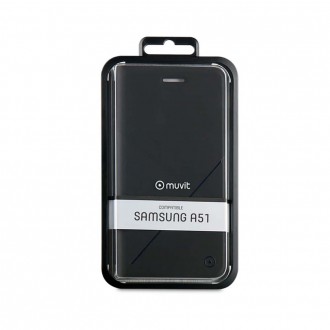 Muvit Etui Samsung Galaxy A51 Folio Stand Noir